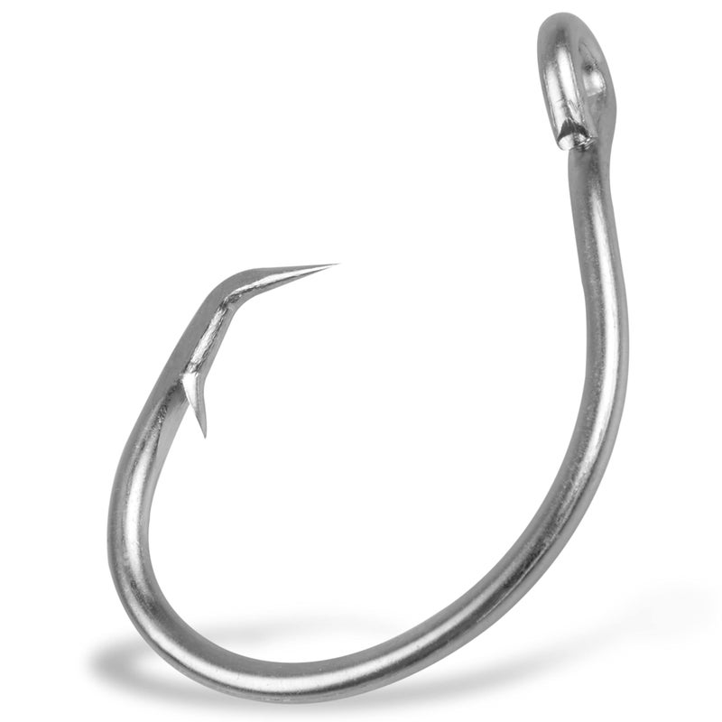 SILANON Tuna Circle Hooks, Stainless Steel Catfish Circle Hooks Saltwater 2X Strong Short Shank Big Game Hooks for Catfish Bass Tuna Size 8/0-18/0 - Image 1